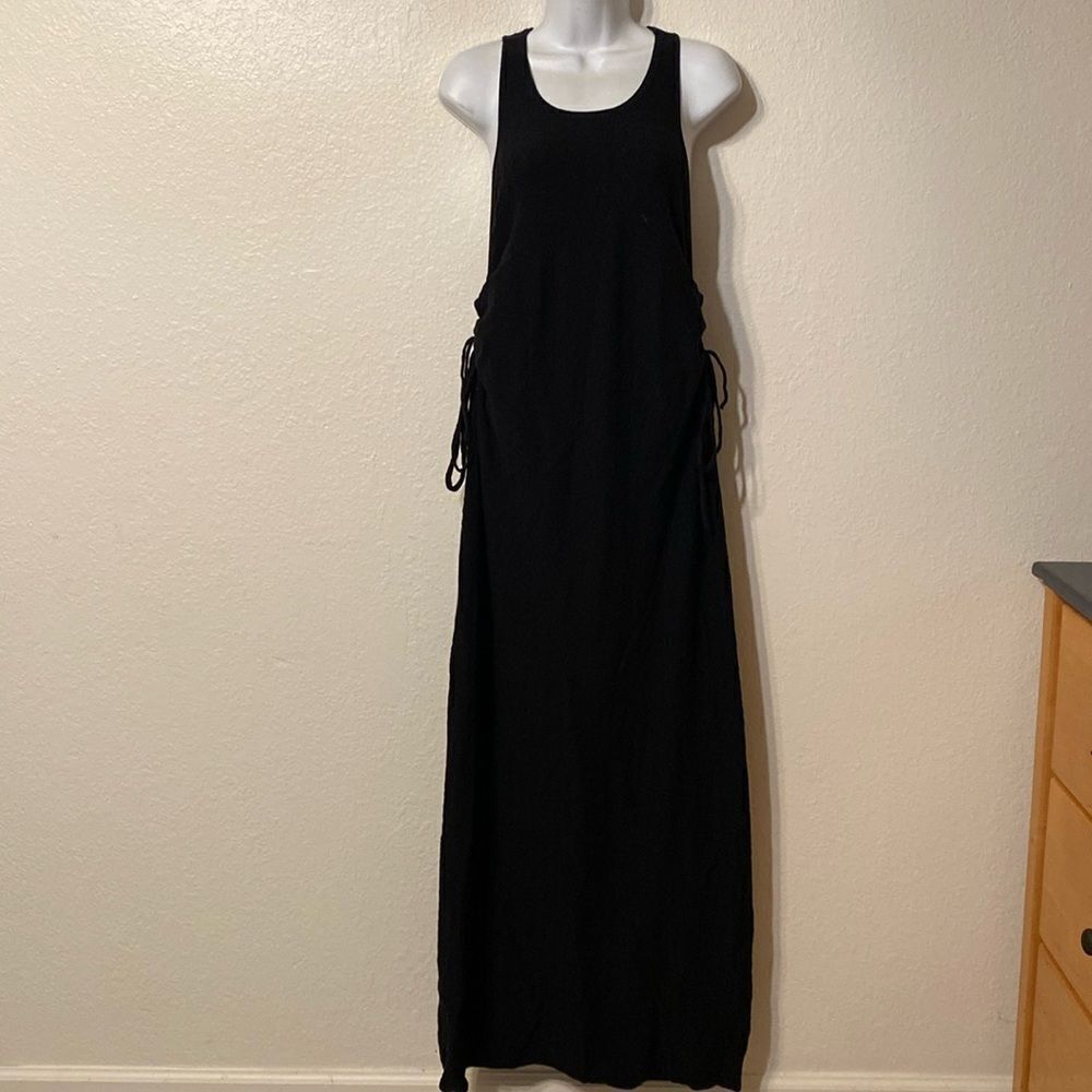 Free People Beach Sleeveless Textured Ruched Maxi Dress Small